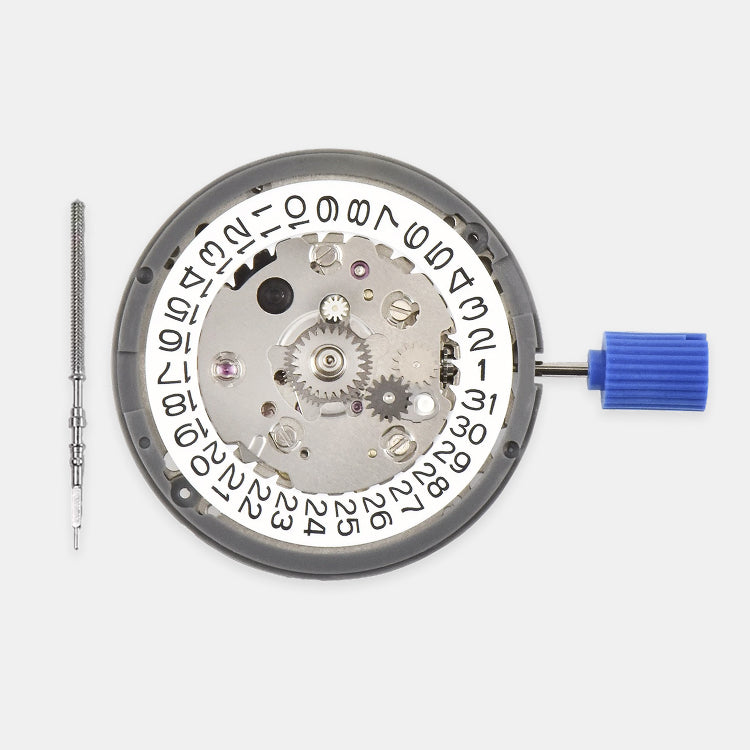MI NH34 GMT automatic watch movement with date wheel and stem